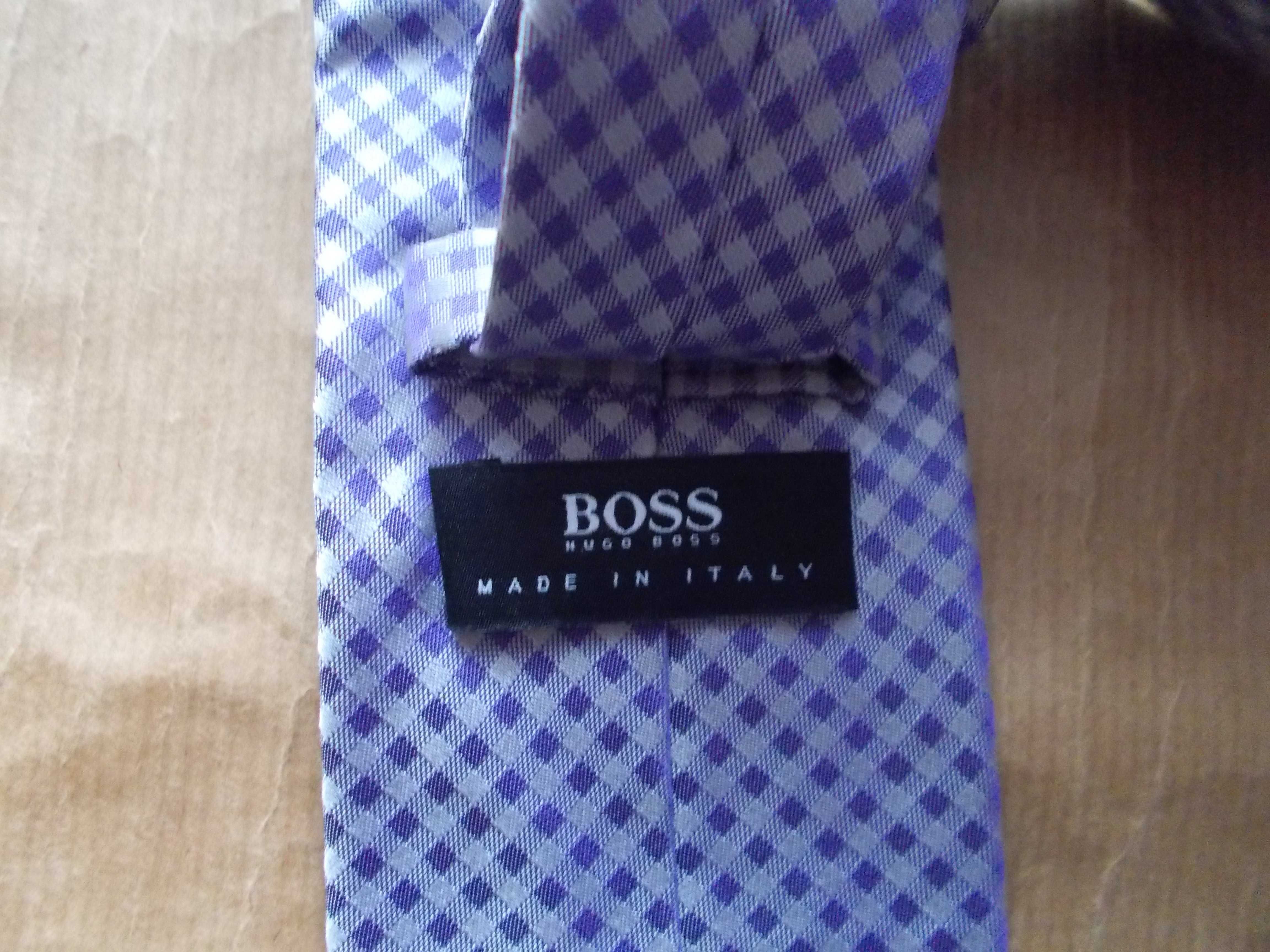 HUGO BOSS - Premium - Nowy Krawat Włoski Jedwab - Germany