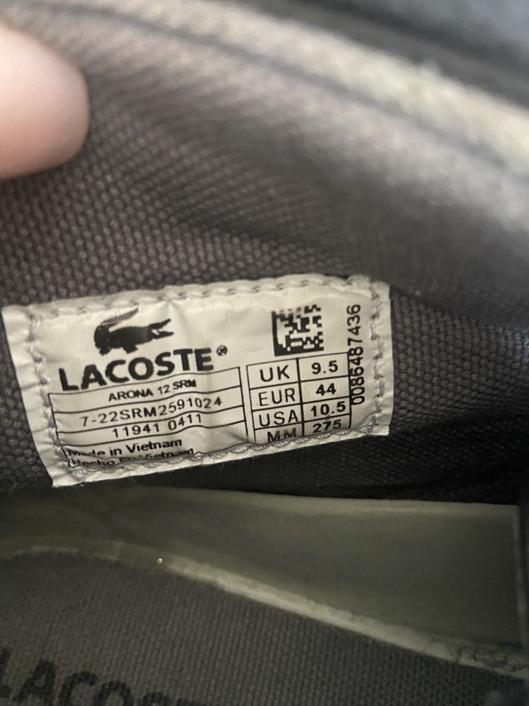 Lacoste ботинки мужские