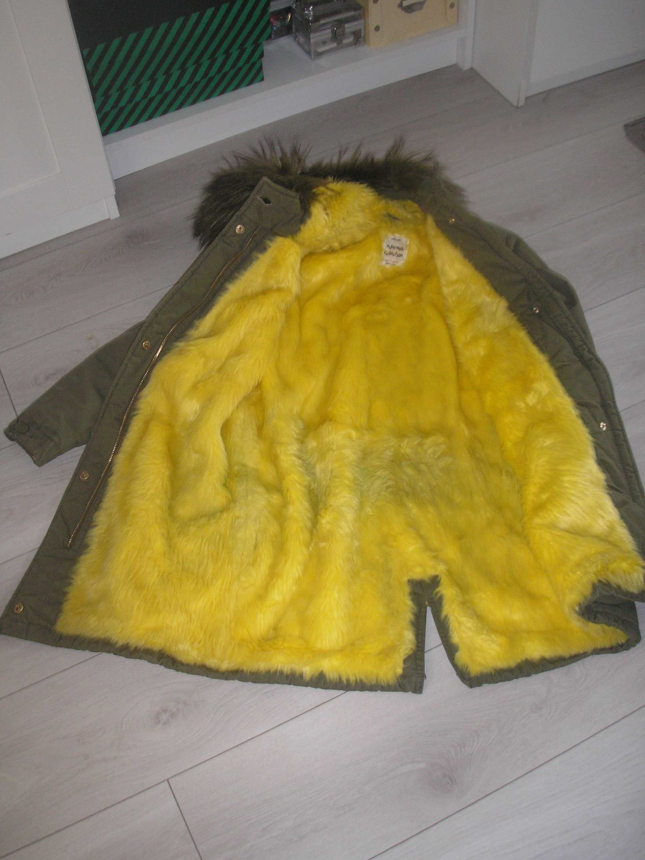 Parka zimowa dziewczęca 152 ZARA