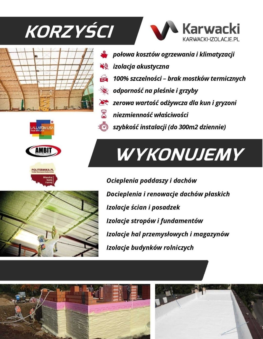 Ocieplanie pianą Amerykańskie izolacje natryskowe pianka pur Legnica
