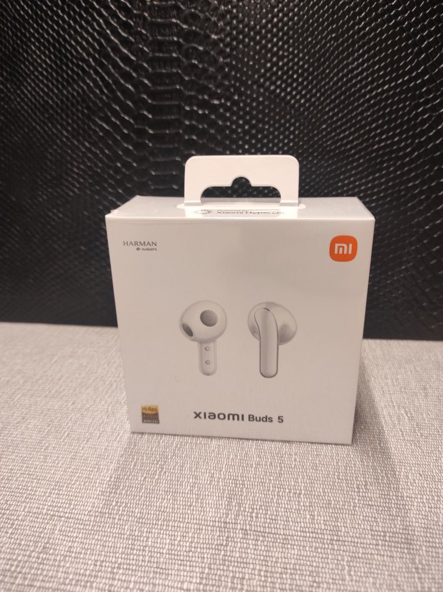 Słuchawki douszne Xiaomi Buds 5- ceramic white, Nowe!