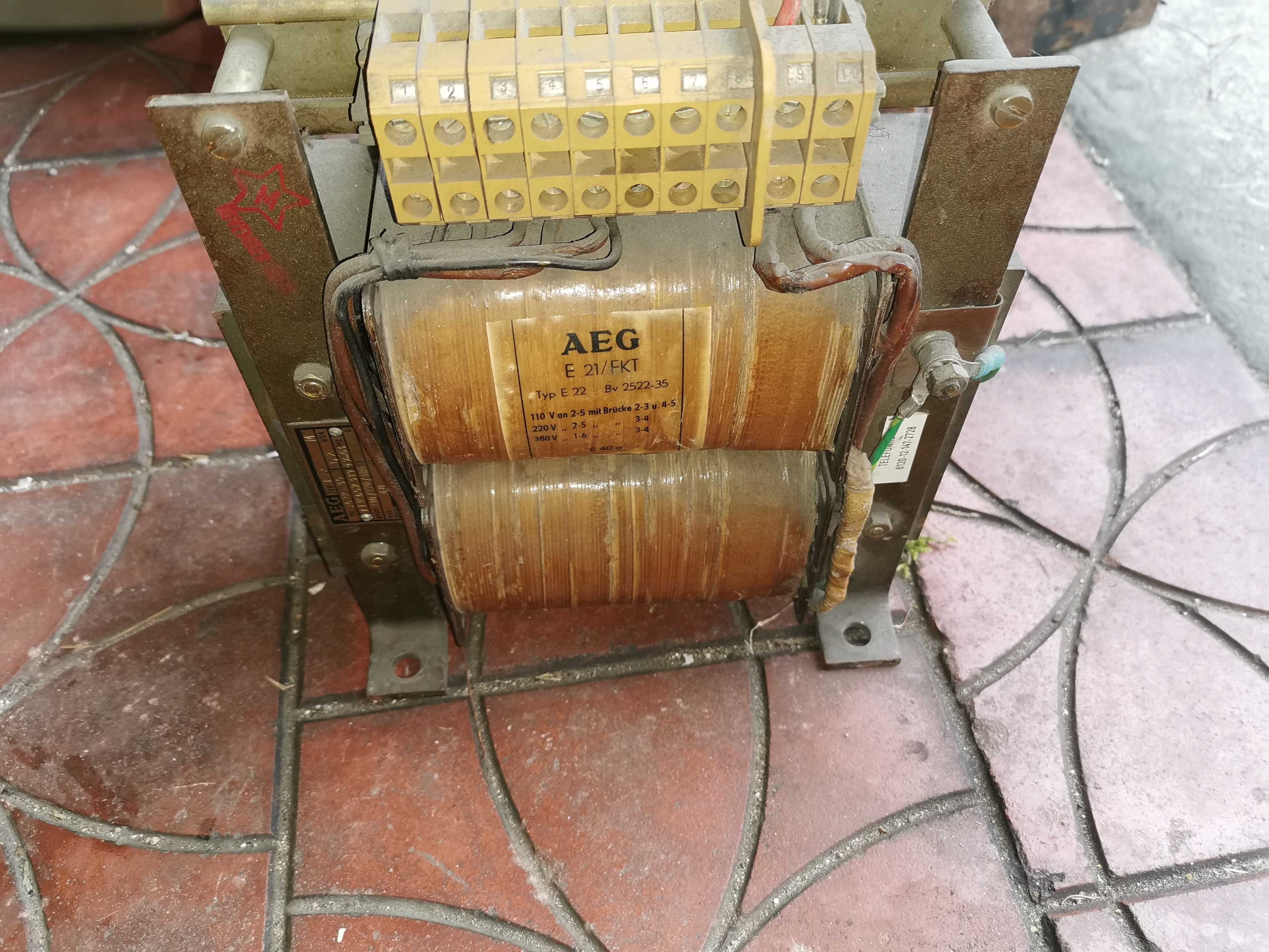 Transformator mocy, AEG E22  1,2kVA   380/220/24V