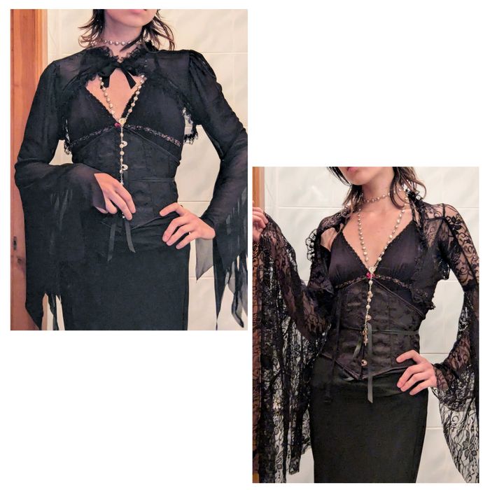 Болеро накидки готичні рукава довгі мереживні