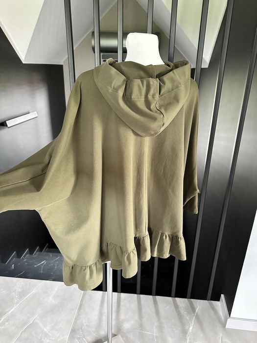 Oversize tunika bluza z kapturem Khaki Selfieroom