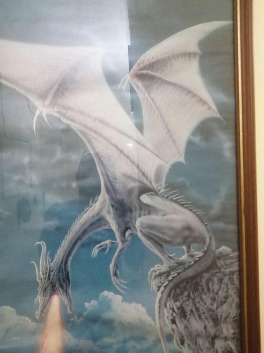 Vendo quadro com moldura em mogno