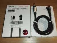 Kabel TOPFIT - USB-C - USB-C - TESLA - 1 metr