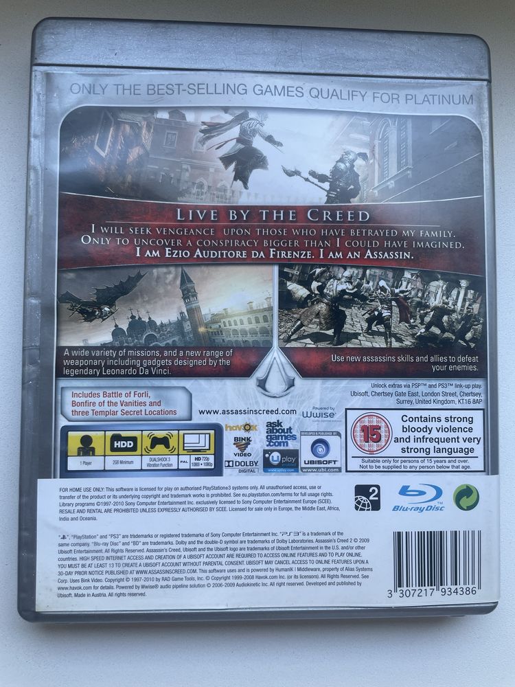 Assassin’s Creed II Platinum англійська версія + диск майнкрафт