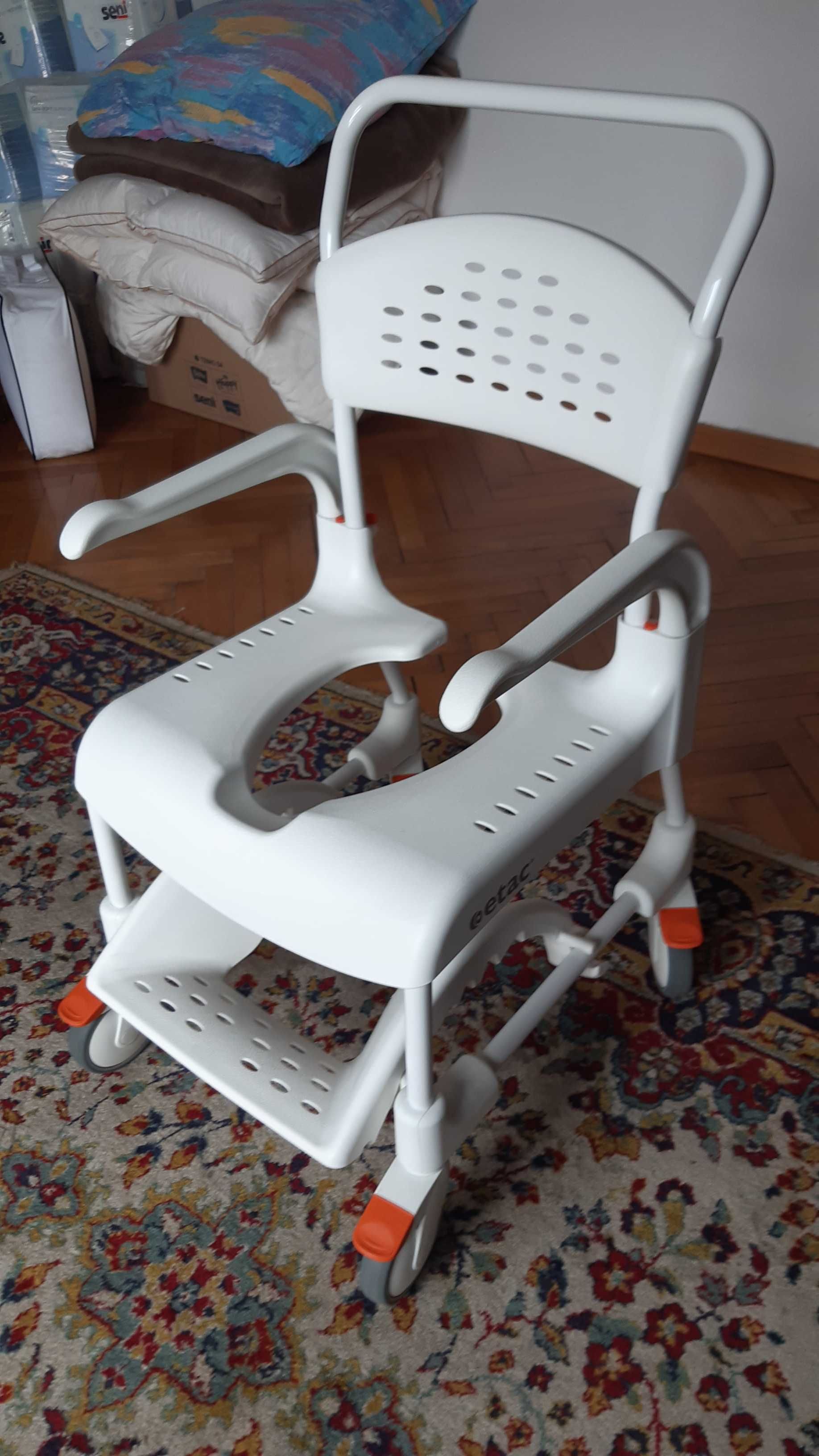 Wózek inwalidzki toaletowo-prysznicowy Etac Clean 49 cm - stan idealny