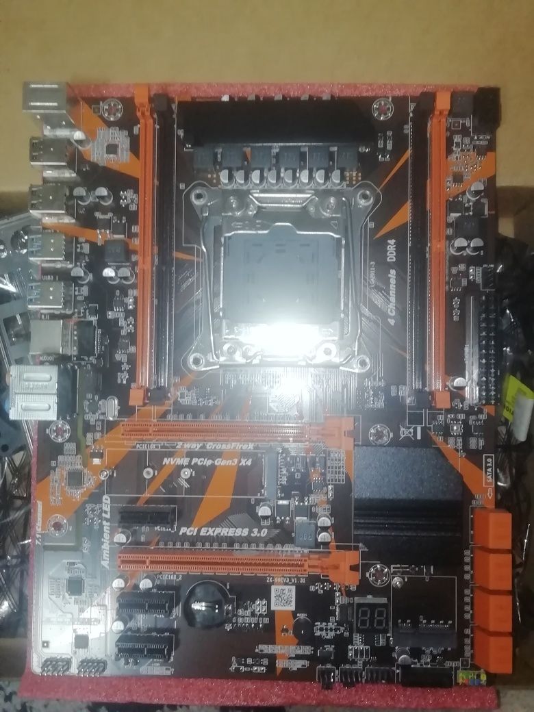 Мат. плата LGA 2011-3 X99, NVME/SATA M2, 4 канала DDR4