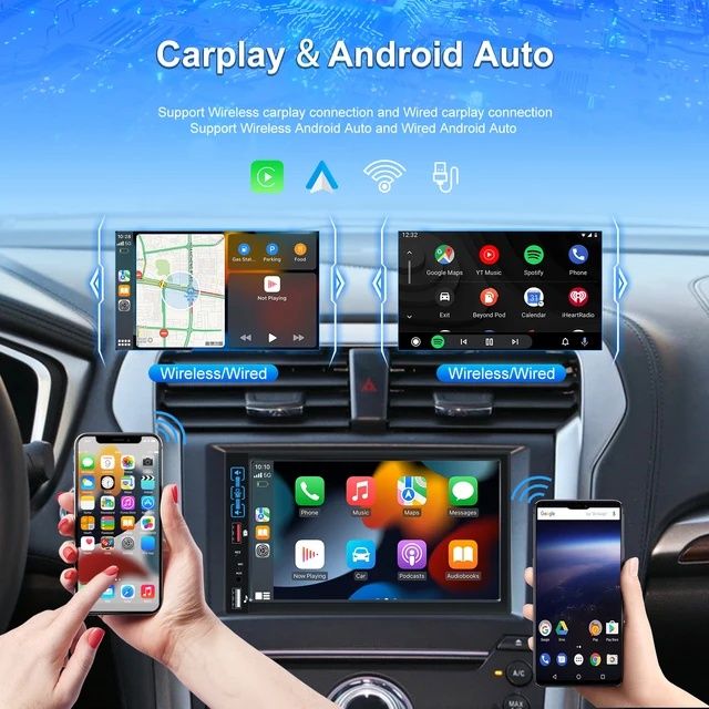Rádio 1din 7 polegadas CARPLAY Bluetooth USB e Microfone NOVO