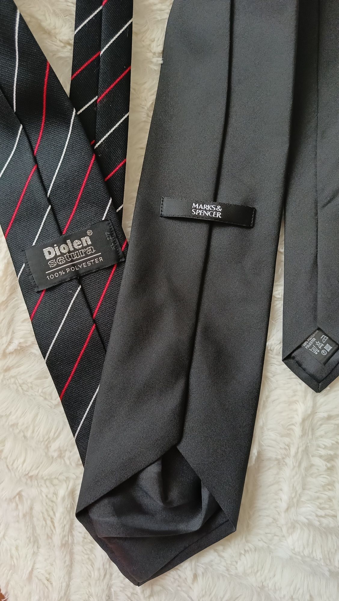 Dwa krawaty Marks&Spencer i  Diolen
