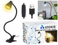Lampka biurkowa LED USB z klipsem do czytania elastyczna z podstawką