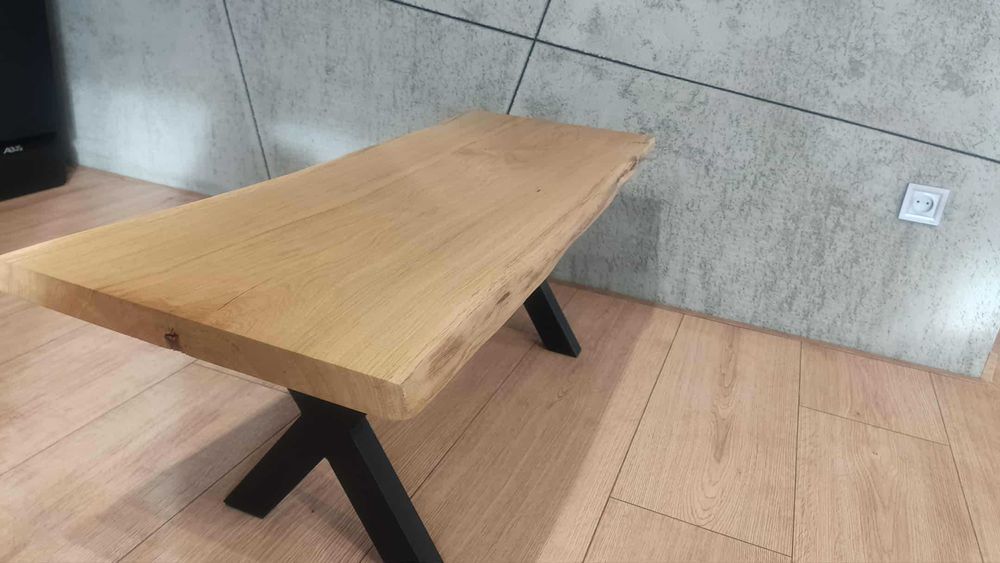 Stolik dębowy kawowy foszt kłoda dębowa dębowy loft
