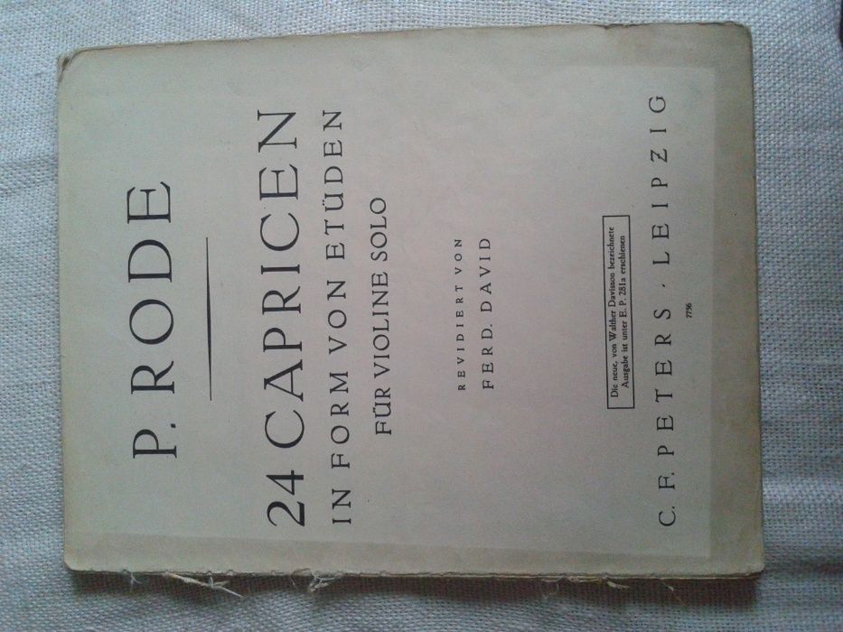 Zeszyt nutowy - Rode - 24 Caprices for Violin