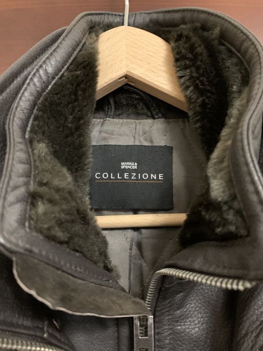 Ідеальна шкіряна курточка полу пальто Marks & Spencer