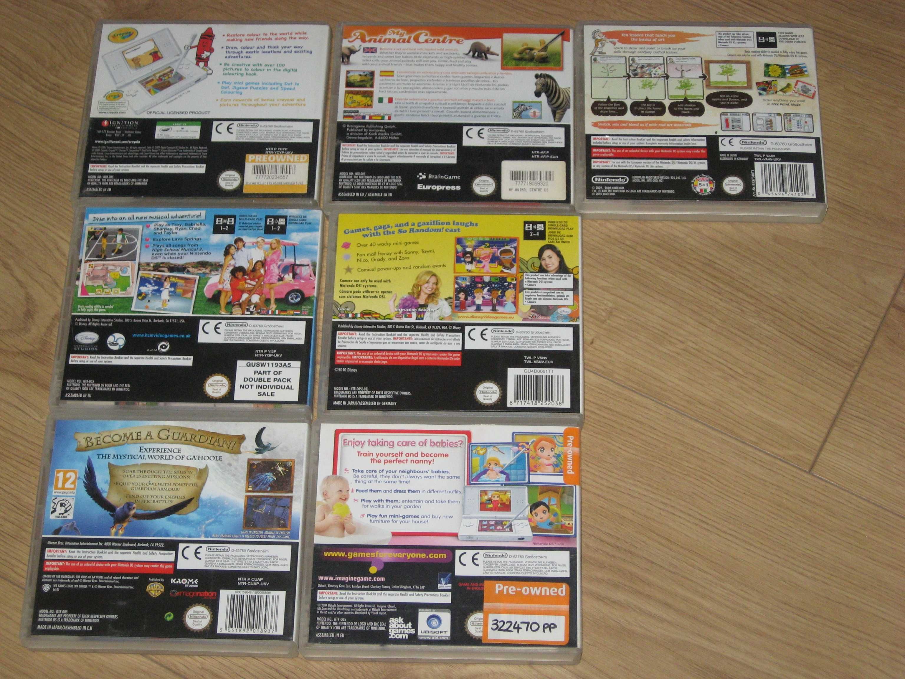 Zestaw Gier Nintendo DS! 7 gier Gry Nintendo 7 szt