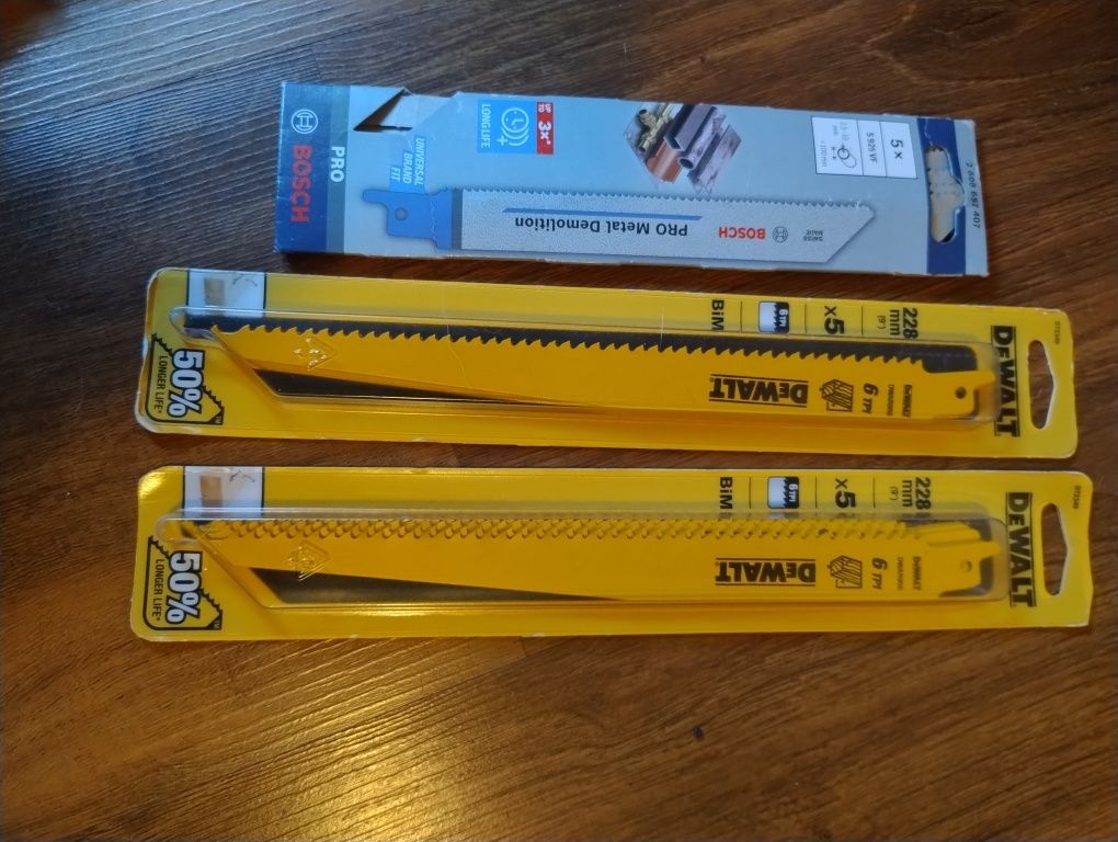 DeWalt Bosch Brzeszczot do pił do drewna 150 i 228mm 15szt Lisica