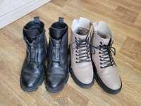 Зимові чоботи, сапожки розмір 38, чорні та бежеві