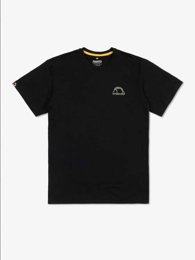MANTO KOSZULKA T-SHIRT core czarna czysta bawełna
