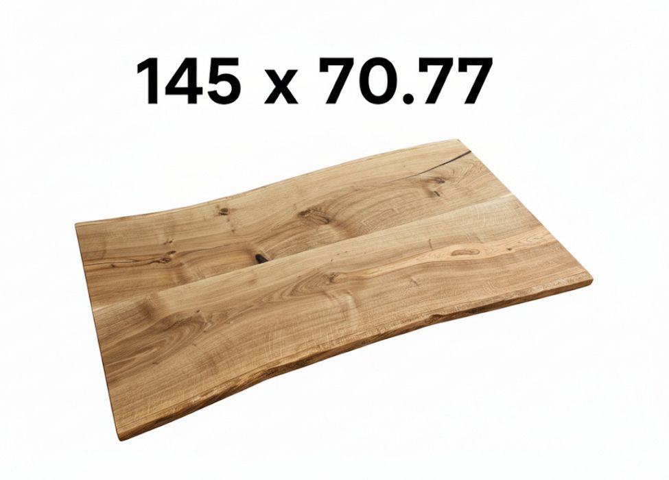 Blat dębowy Live Edge 140x70 na stół biurko ławę