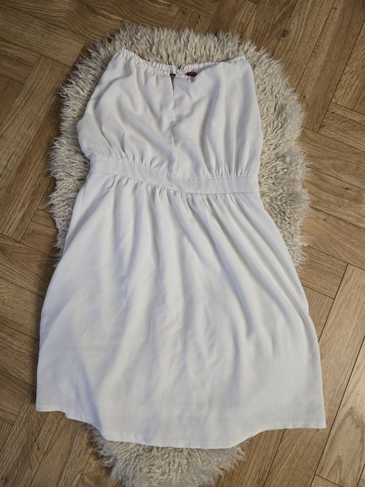 Biała sukienka ciążowa elegancka bawełna Happymum M