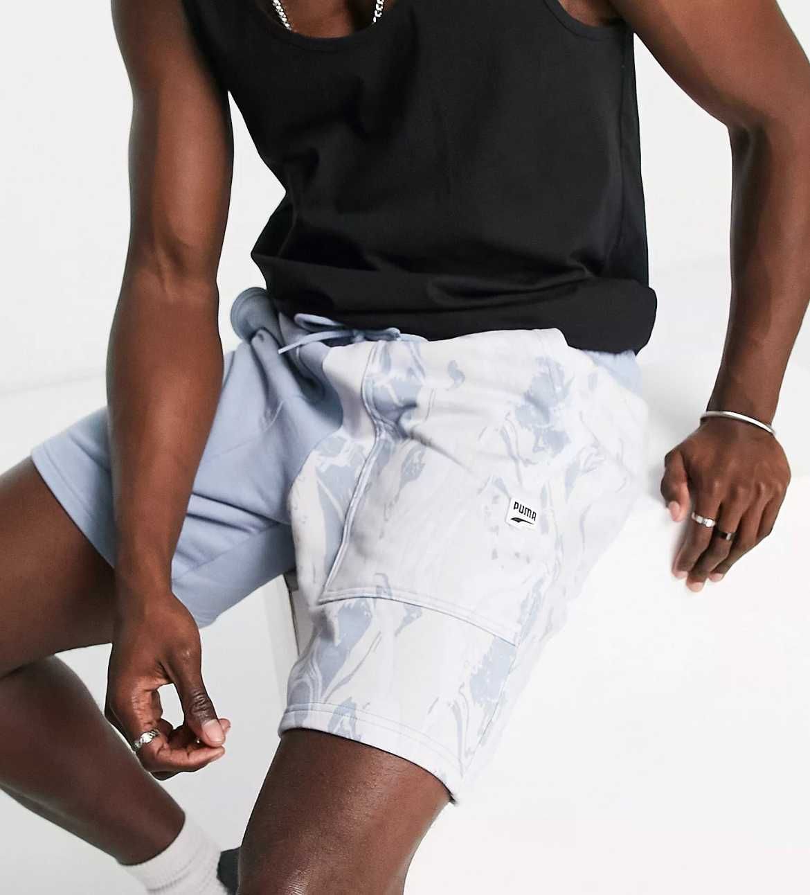 Чоловічі Шорти Puma marble print colorblock shorts нові оригінал з США