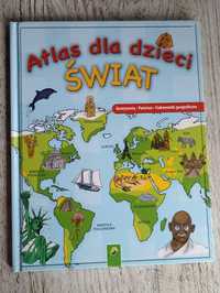 Atlas dla dzieci Świat Kontynenty -Państwa-Ciekawostki geograficzne