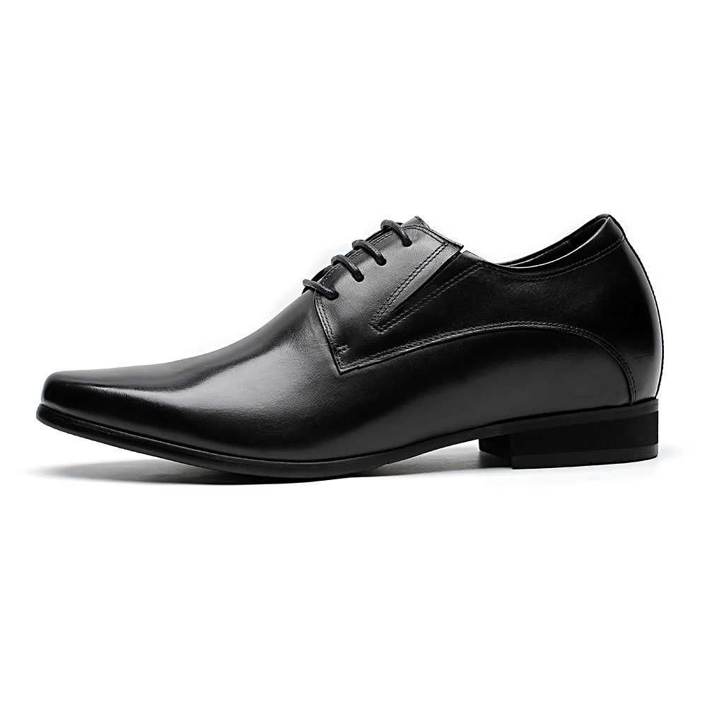Buty podwyższające męskie Faretti +8 cm wzrostu czarne eleganckie