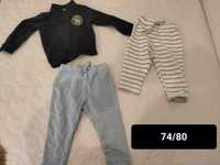 Zestaw ubranek niemowlęcych chłopięcych bluza spodnie lupilu roz 74/80