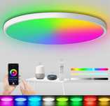 Lampa sufitowa LED RGBCW, z pilotem, okrągła 30 cm, 24W Heyseven