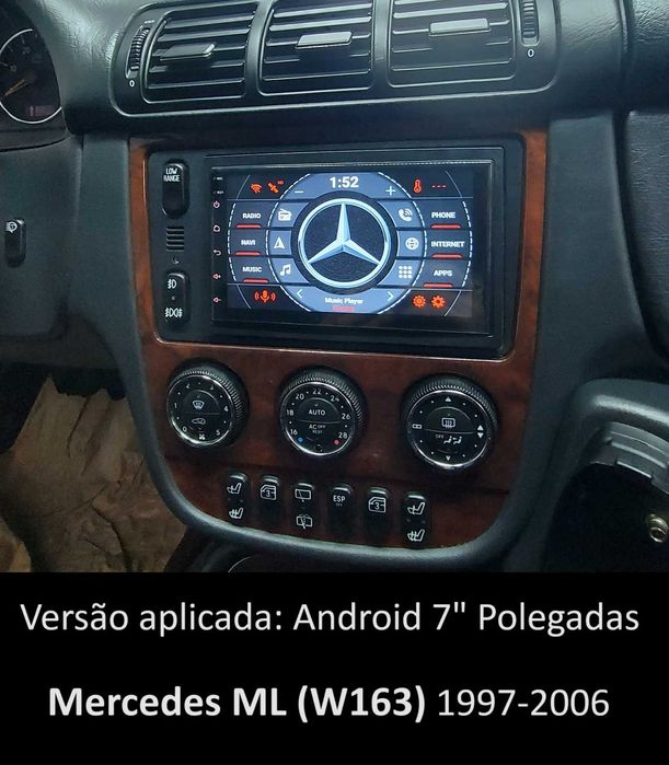 (NOVO) Rádio 2DIN 7" • MERCEDES • W163 W168 W208 W210 W414 • Android