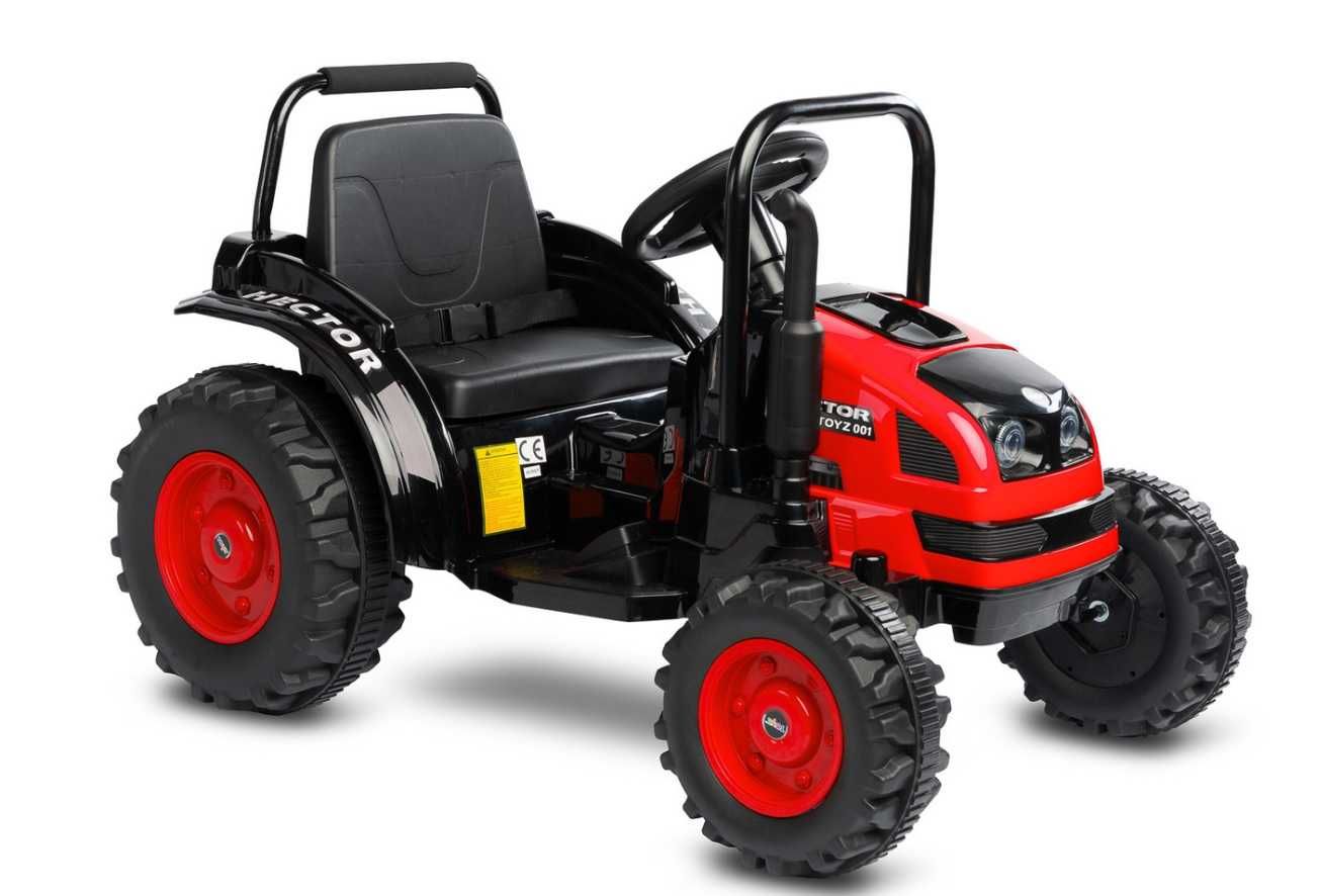Pojazd na akumulator z pilotem TRAKTOR HECTOR red z przyczepką wywrot