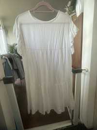 Biała przewiewna sukienka lato S-L