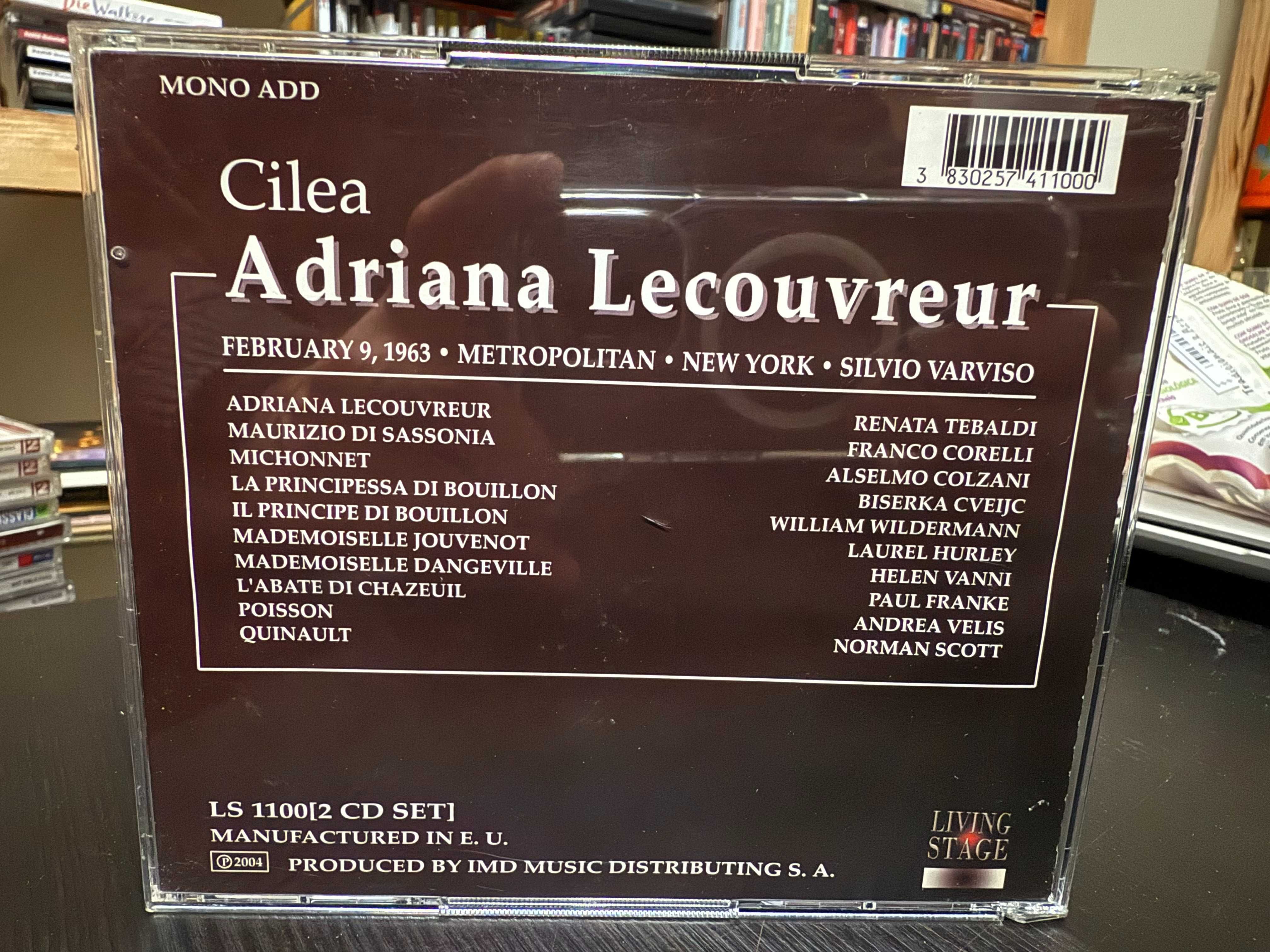 Cilea – Adriana Lecouvreur – Tebaldi, Corelli, Colzani – Varviso