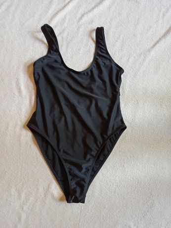 Czarny jednoczęściowy strój kąpielowy/kostium kąpielowy Boohoo 38 M