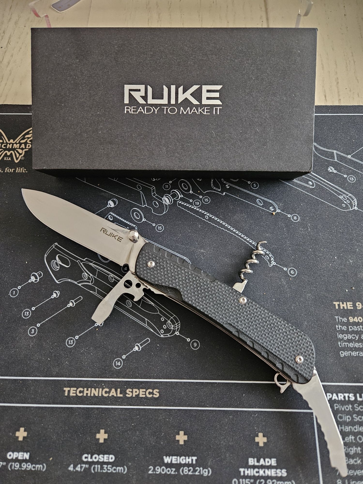 Ruike Trekker LD21-B, багатофункціональний ніж