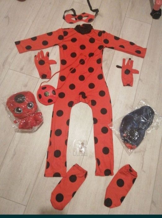 Новий Маскарадний костюм ледібаг леді баг перука іграшка кліпси сережк