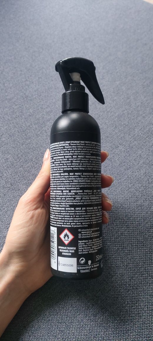 Syoss spray do stylizacji, prostowania chroniący przed temperaturą