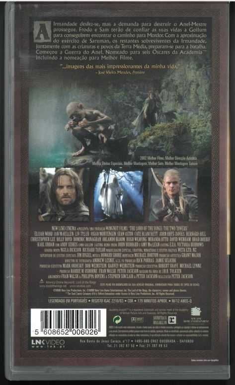 Filme VHS O Senhor dos Aneis "As Duas Torres" 2003