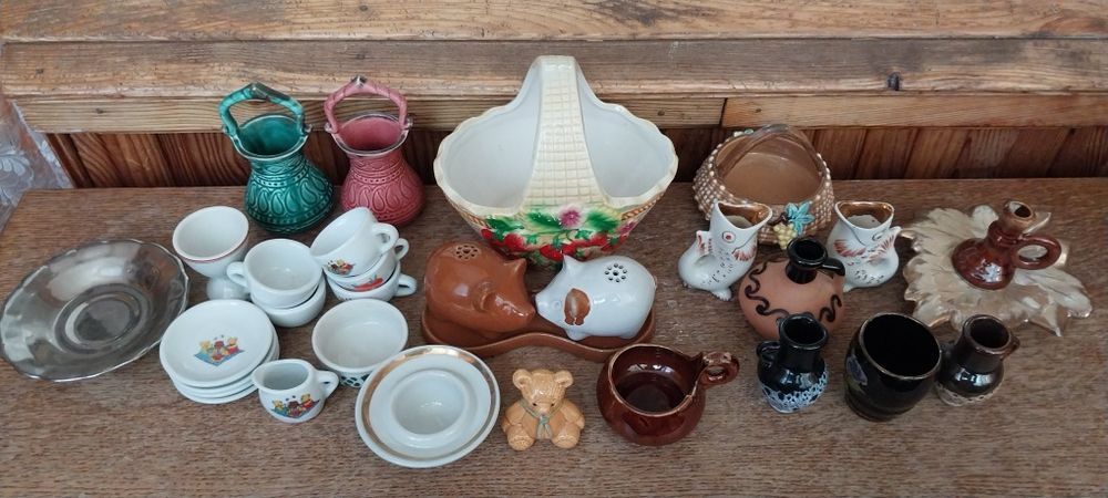 Мініатюри. Посуд. Фігурки. Чайник. Порцеляна.