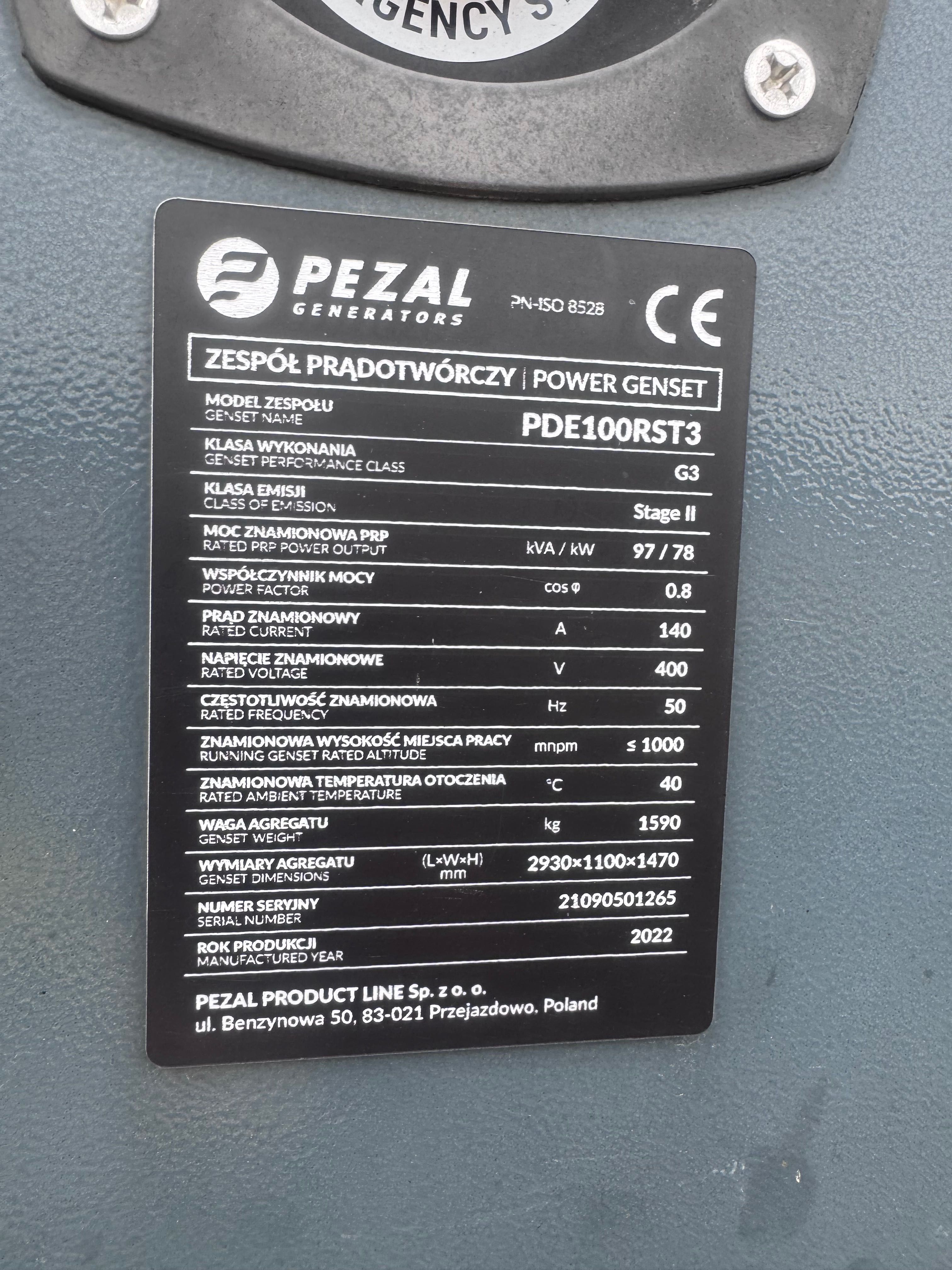 Wynajmę agregat prądotwórczy 80 kW
