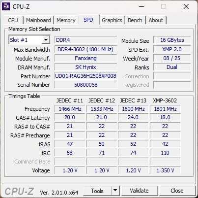 DDR4 3600 Mhz 32 GB (2x16) CL18 оперативная память Hynix