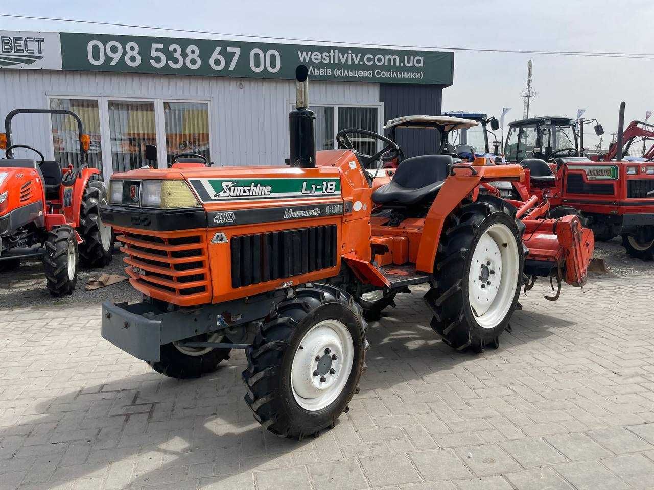 Японський трактор/мінітрактор KUBOTA L1-18!+фреза!4х4!18к.с+РЕВЕРС