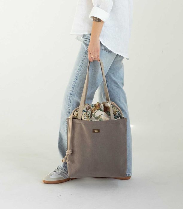 Torebka worek "DUOBAG" w kolorze burgundowym