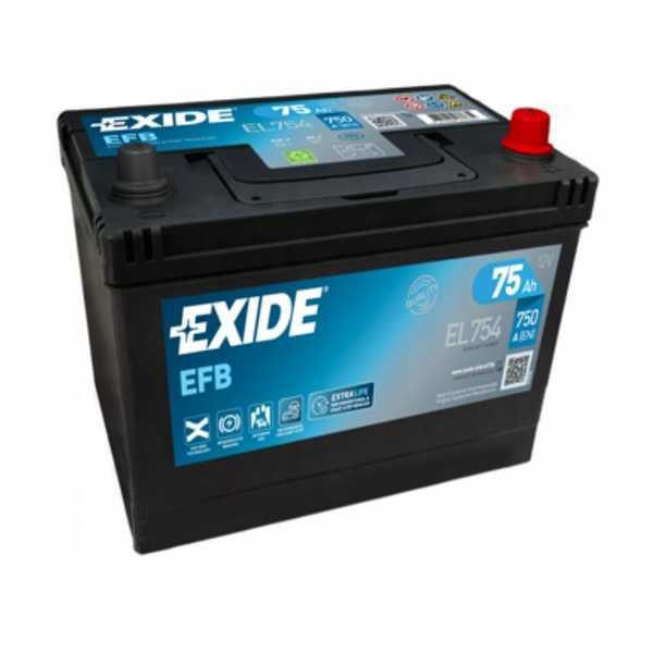 Akumulator EXIDE start-stop EFB 75Ah 750A Japan P+/L+