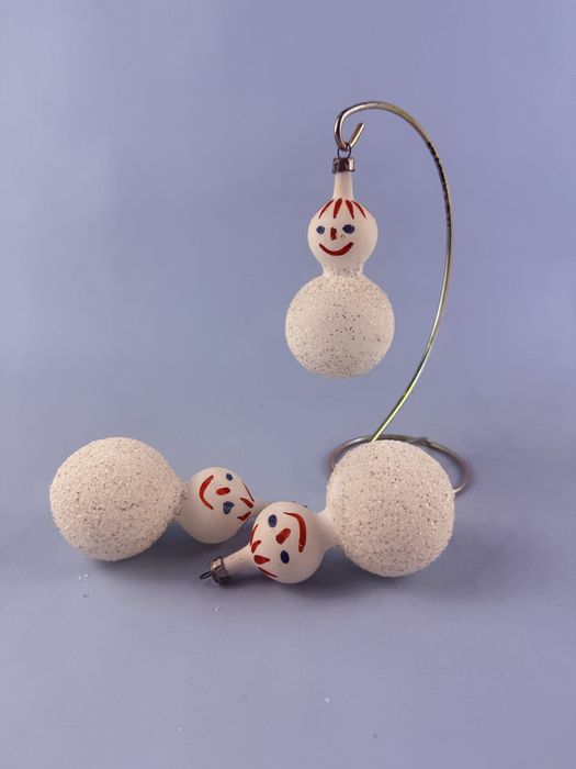 Bombki  stare bańki na choinkę szklane bałwanki ozdoby świąteczne