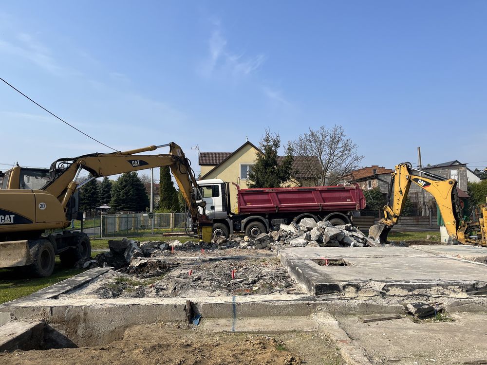 Usługi koparka koparko-ładowarka, wywrotka, wykopy kucie betonu, wywóz