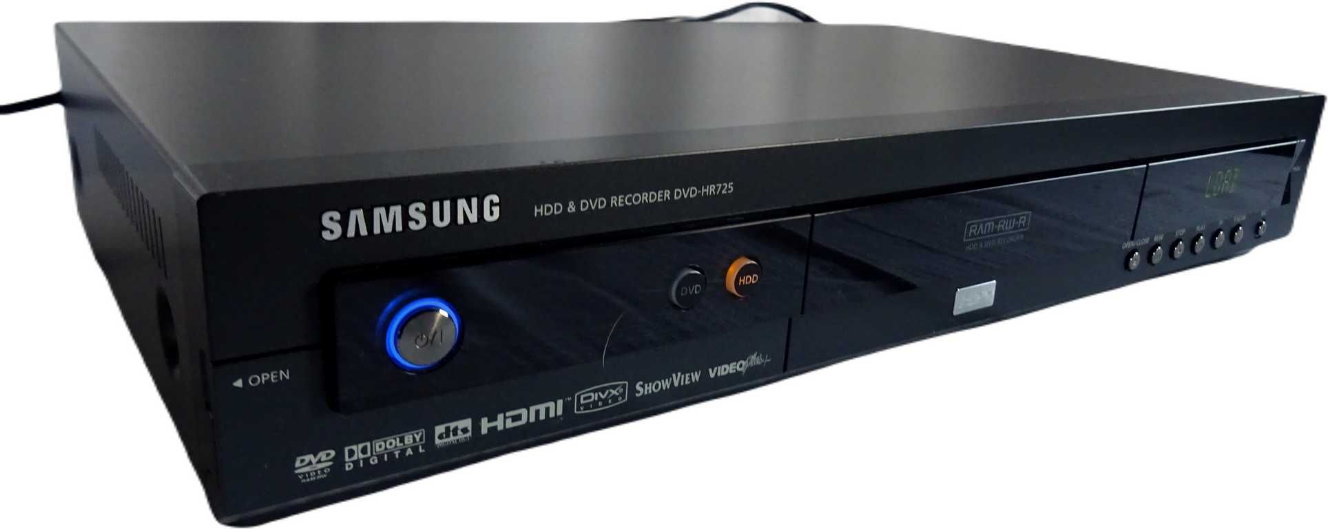 Samsung DVD-hr725 nagrywarka HDD DVD w pełni sprawna bez pilota HDMI