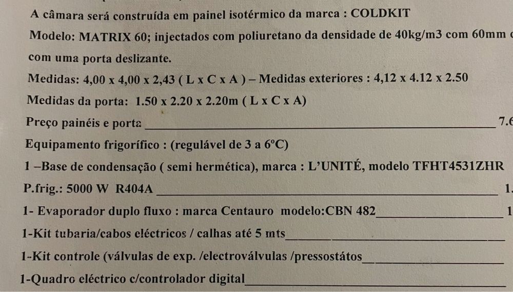 Camara Frigorifica