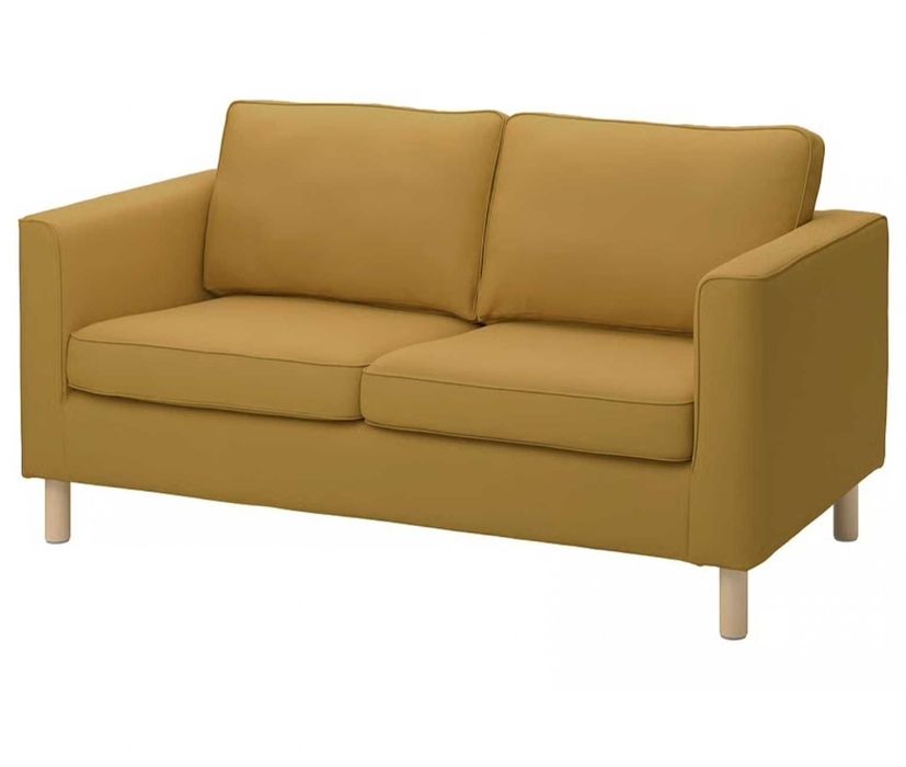 PÄRUP Pokrycie sofy 2 osobowej, Vissle żółtobrązowy